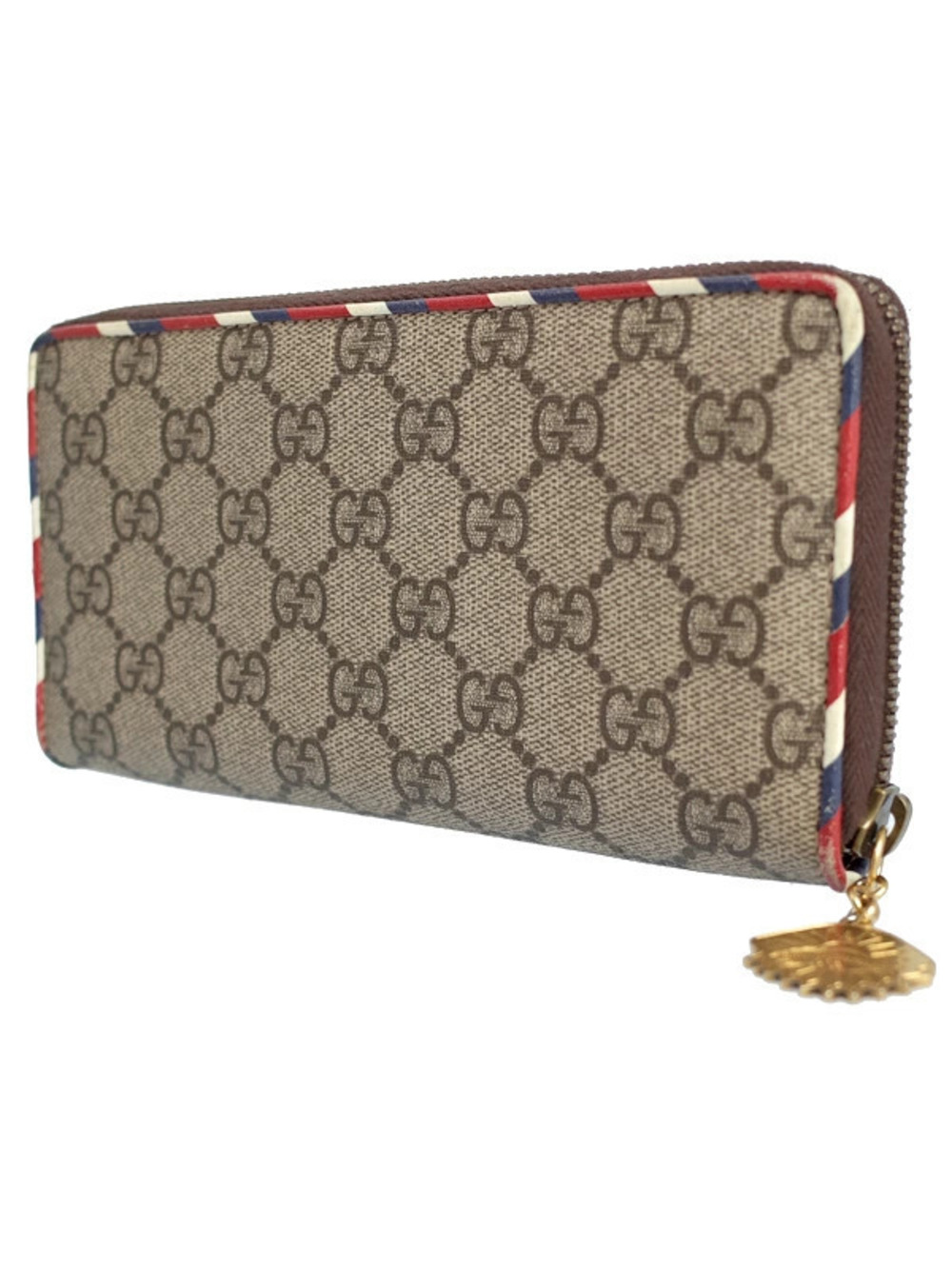 Gucci Round GG Zip Wallet Zipper Long Courier Supreme Around Black